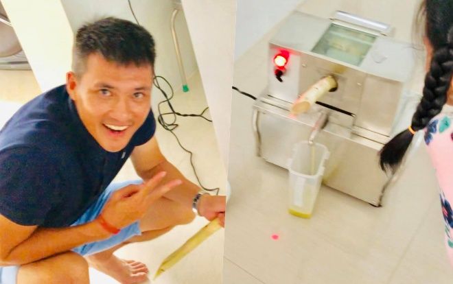 Công Vinh 'chơi lớn' mua máy ép nước mía tận tay 'chiêu đãi' mẹ con Thủy Tiên: Xứng đáng là 'ông chồng quốc dân'!
