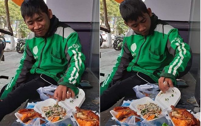 Xót xa hình ảnh chàng Grab 'ngậm đắng nuốt cay' 3 phần cơm trị giá 150k vì bị khách bỏ bom