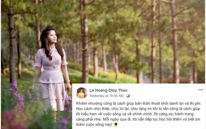 Sau kháng cáo muốn đoàn tụ, bà Lê Hoàng Diệp Thảo lên tiếng về sự khiêm nhường, im lặng khi bị tấn công
