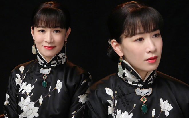 'Bên tóc mai không phải hải đường hồng': Mê mẩn hình ảnh Xa Thi Mạn dịu dàng trong bộ sườn xám thêu hoa