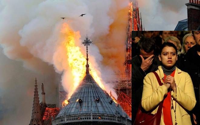 Người dân Paris bật khóc khi chứng kiến 'Trái tim nước Pháp' quặn quại trong biển lửa