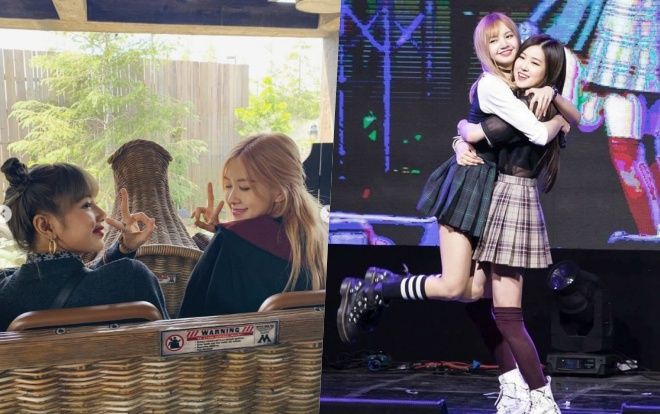 Fan hồ hởi 'đẩy thuyền' khi thấy cảnh tình tứ 'ngọt như đường' của Rose và Lisa (BLACKPINK) tại Mỹ
