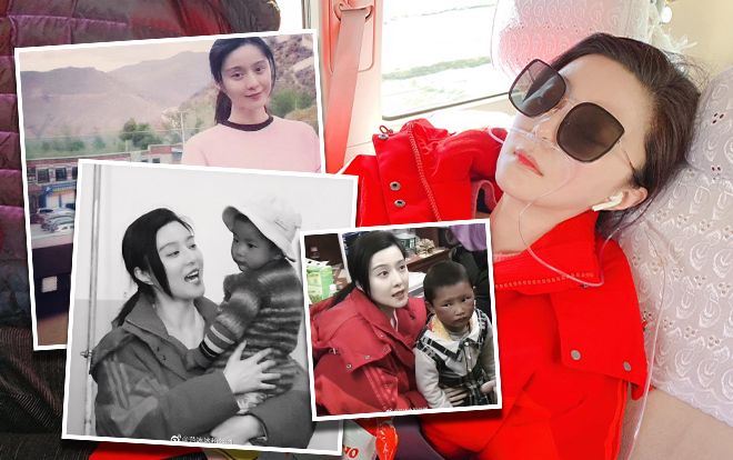 Ngày thứ 2 thiện nguyện ở Tây Tạng, Phạm Băng Băng phải thở oxy vì thời tiết