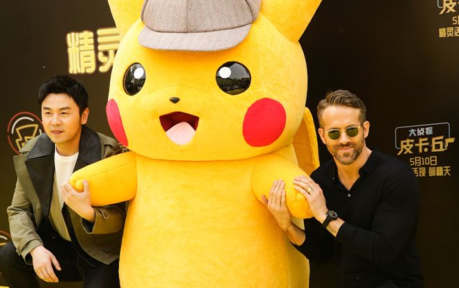 Ryan Reynolds xuất hiện trong buổi họp báo 'Pokémon: Thám tử Pikachu' tại Bắc Kinh