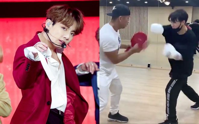 Tạm rũ vẻ 'em bé', Jungkook (BTS) khiến fan ngơ ngác vì màn đấm bốc ngầu lòi