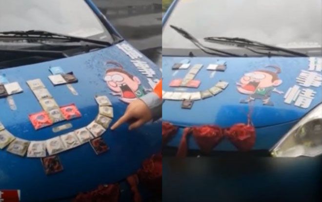 'Thử một lần chơi lớn' trang trí xe ô tô bằng đồ lót phụ nữ và bao cao su, người đàn ông gặp kết đắng