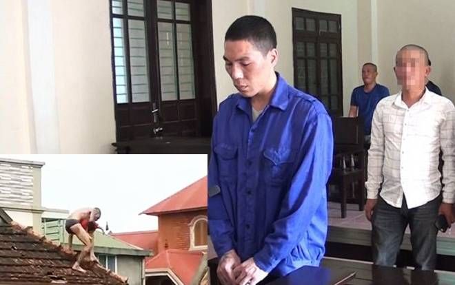 Cha ngáo đá đưa con lên mái nhà, rồi 'làm rơi'  xuống dưới