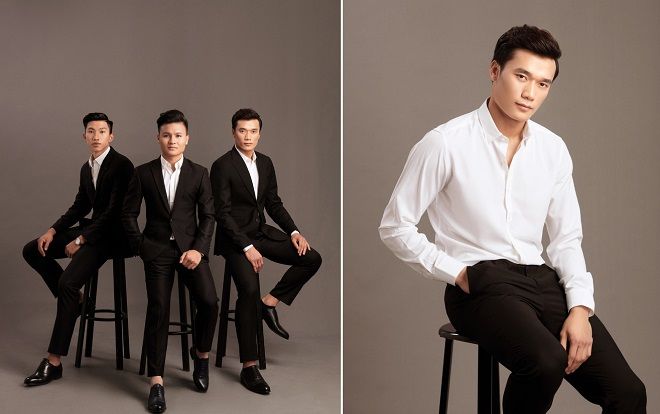 Tiến  Dũng, Quang Hải và Văn Hậu bất ngờ diện suit, chụp bộ ảnh 'đỉnh cao' ngời ngời