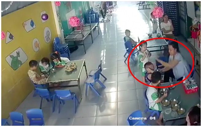 Long An: Bé trai bị cô giáo mầm non đánh tới tấp vào đầu, mặt vì ăn không kịp nuốt