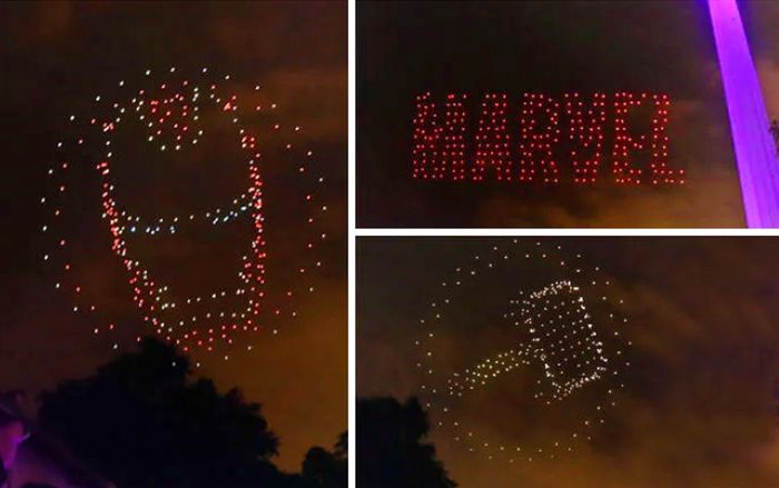 Ăn mừng Avengers: Endgame ra rạp, fan chơi sang thuê hẳn 300 chiếc máy bay thực hiện màn trình diễn ánh sáng