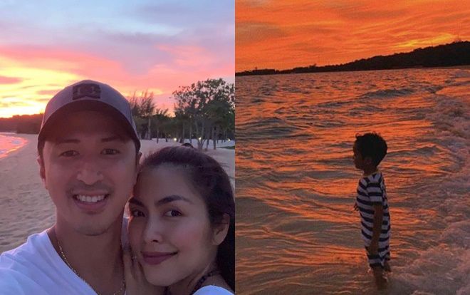 Tăng Thanh Hà đi biển cùng gia đình, 'chơi lớn' khoe góc nghiêng mặt con trai và con gái