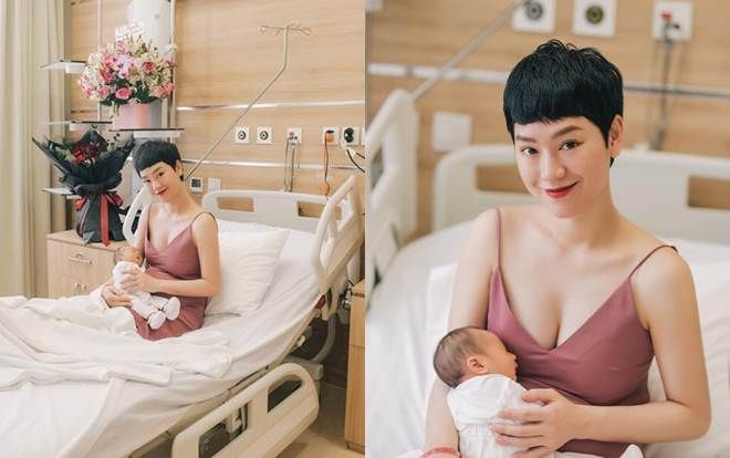 Trà My Idol vừa vượt cạn đã mặc áo hai dây ôm con khoe dáng nuột