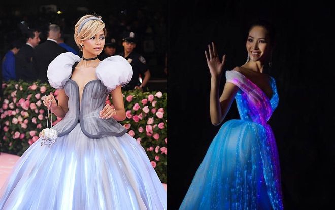 Hoàng Thùy được gọi tên ngay lập tức khi Zendaya hóa Cinderella tại Met Gala