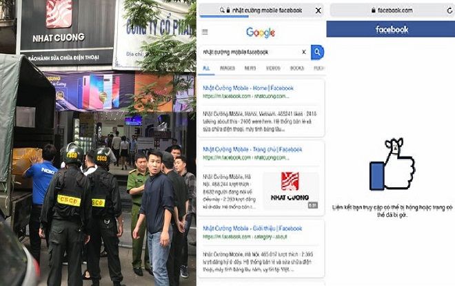 Các kênh truyền thông của Nhật Cường Mobile biến mất trên Internet sau khi bị công an khám xét