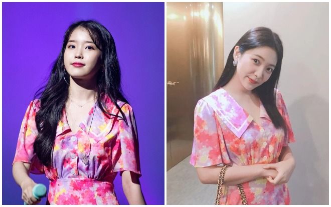 Không hẹn mà gặp, Yeri và IU đụng nhau chan chát vì chiếc váy màu hồng bà già sến sẩm