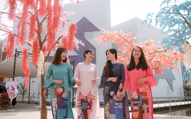 Độc đáo những tà áo dài mang đậm 'chất ngành' của Trường Đại học Kiến trúc Đà Nẵng