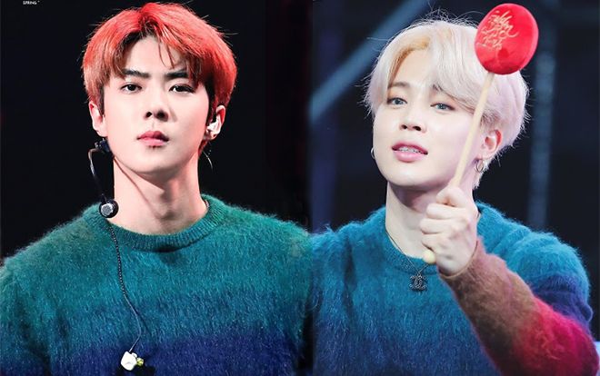 Sehun (EXO) và Jimin (BTS) mặc đồ đụng hàng trên sân khấu, ai là người quyến rũ hơn?