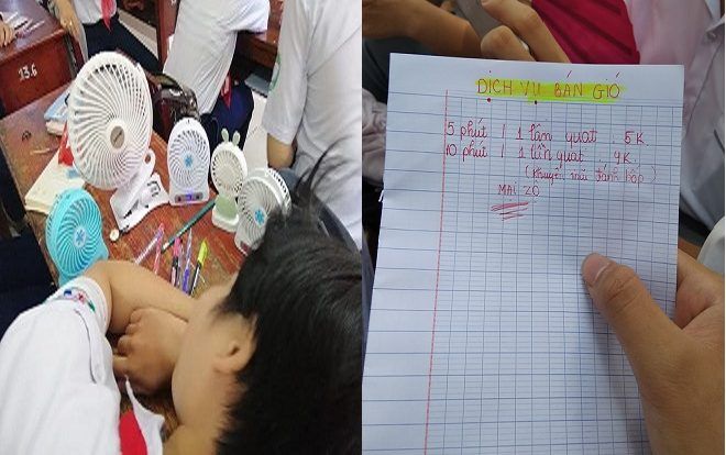 Cười ngất trước ý tưởng làm giàu 'bá đạo' của tụi học sinh: 5 nghìn đồng 1 lần quạt, dịch vụ trọn gói thêm cả đấm bóp