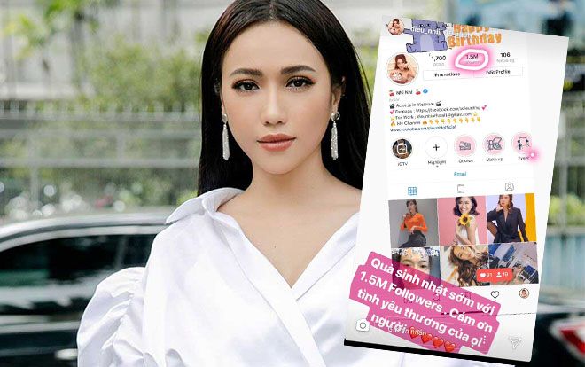 Diệu Nhi nhận quà sinh nhật sớm 1 ngày: Instagram đạt 1,5 triệu Followers