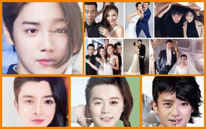 Hình ghép nửa khuôn mặt các cặp đôi Hoa ngữ: Lộc Hàm và Quan Hiểu Đồng xác thực không phải cùng một người?