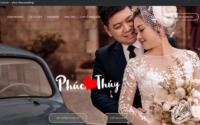 Cặp đôi mời cưới thời 4.0: Làm hẳn website để khách mời xác nhận đi hay không, có cả số tài khoản để chuyển tiền cho tiện