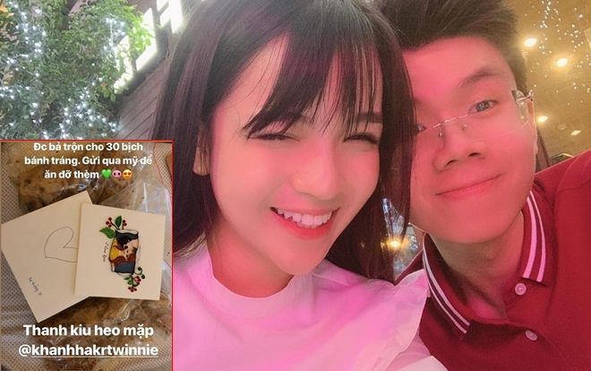 Phan Hoàng khoe được bạn gái tự tay trộn… 30 bịch bánh tráng gửi qua Mỹ