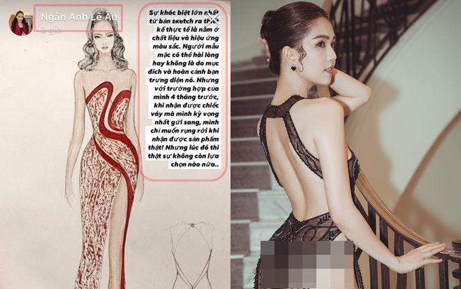 Lê Âu Ngân Anh 'tự biện hộ' cho chiếc váy 'copy-paste' đầy tai tiếng giữa tâm bão Ngọc Trinh