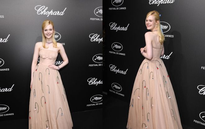 Nàng tiên Elle Fanning ngất xỉu tại chỗ vì mặc váy quá bó đến nỗi không thể thở