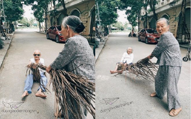 Ấm lòng khoảnh khắc cụ ông cụ bà thi đua bằng trò kéo mo cau khiến ai cũng thốt lên: 'Cho tôi một vé về tuổi thơ!'