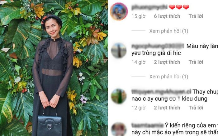 Hà Tăng diện áo dài xuyên thấu cùng yếm lót, fan 'nhao nhao' chê già