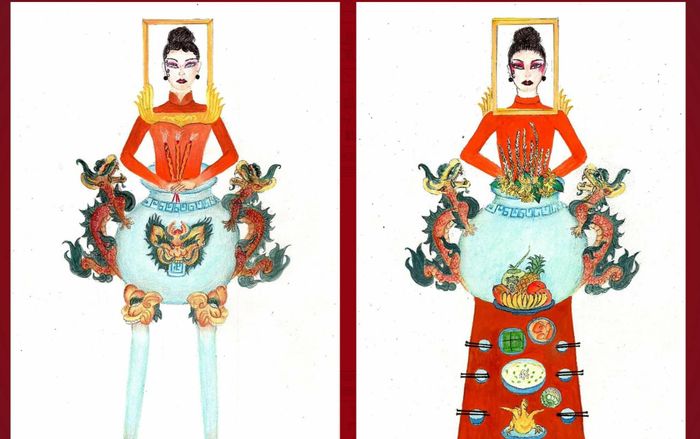 Cộng đồng fan sắc đẹp chấn động vì bộ trang phục dân tộc cho Hoàng Thùy là bàn thờ