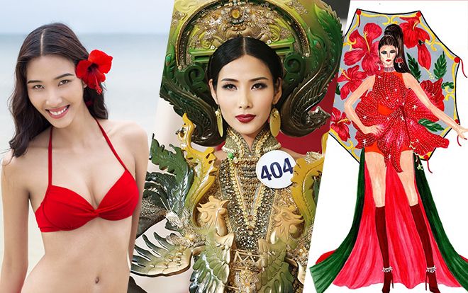 Xuất hiện mẫu thiết kế 'Đỏ thơm' quá hợp với Hoàng Thùy: Chuẩn 'Nữ hoàng hoa dâm bụt'!