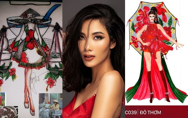 Thiết kế 'Đỏ thơm' bị chê, Hoàng Thùy mang 'gánh chè hoa dâm bụt' càn quét Miss Universe?