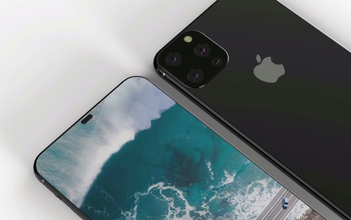 iPhone XI lộ diện đầy mê hoặc với màn hình đục lỗ, 4 camera sau