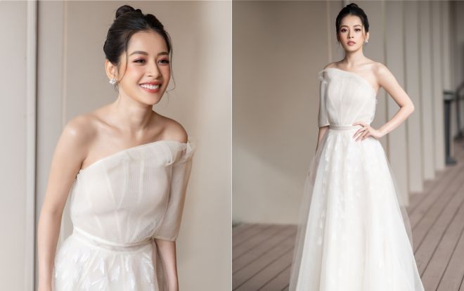 Ngỡ ngàng ngắm Chi Pu diện váy cưới trong trẻo, hóa cô dâu tại sự kiện