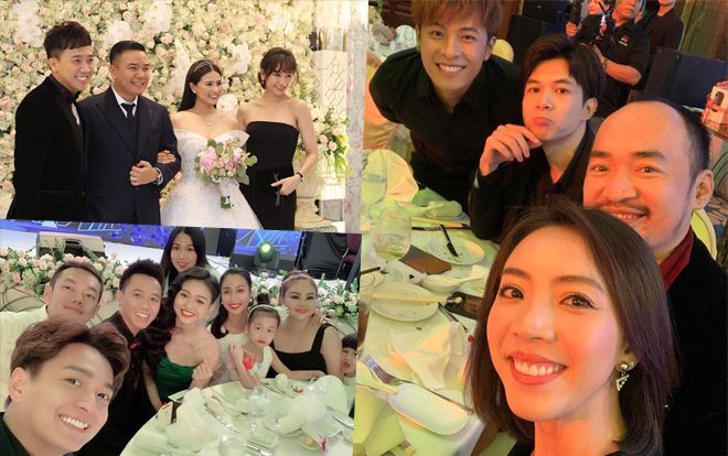 Trấn Thành, Lan Ngọc và Lê Giang vừa hát, vừa 'quẩy' trong đám cưới đạo diễn Nhất Trung