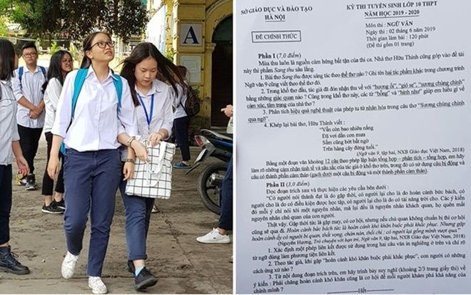 'Sang thu' vào đề thi môn Ngữ văn lớp 10 Hà Nội, thí sinh đánh giá đề vừa sức với 6,5-8 điểm là không khó