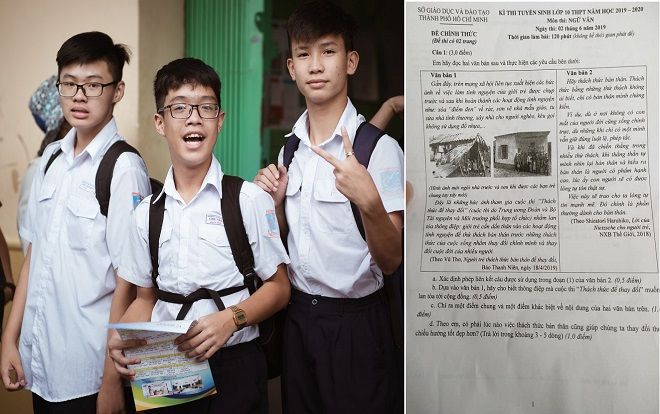 Đề thi Ngữ Văn vào lớp 10 tại TP HCM: Đòi hỏi tư duy cao và mang tính thời sự