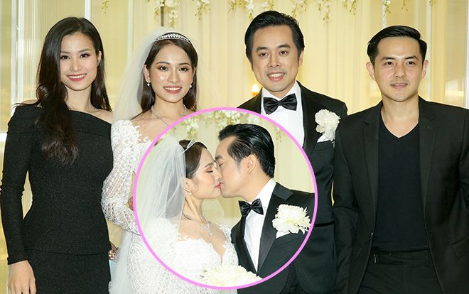 Dương Khắc Linh hôn Sara Lưu say đắm, Đông Nhi - Ông Cao Thắng dự đám cưới mà fan hỏi 'bao giờ đến lượt'?