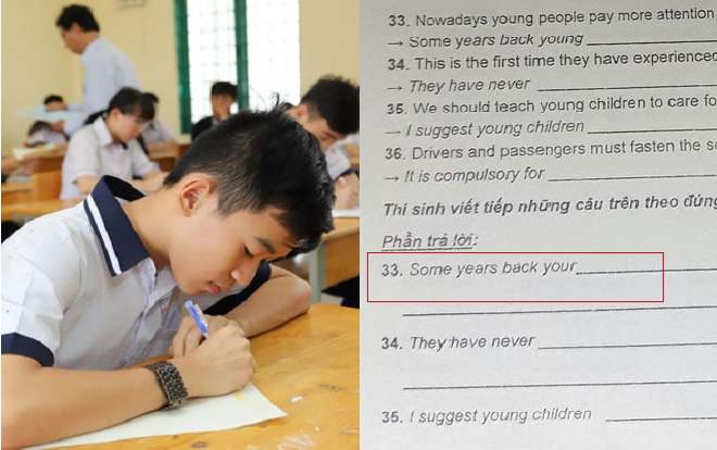 Xử lý vụ việc đề thi tiếng Anh vào lớp 10 TP.HCM sai sót:  Dùng từ 'young' hay 'your' đều đạt điểm tối đa