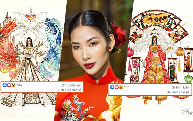 Có 5 bài thi được vote 'điên đảo', NTK 2k3 chắc suất làm National Costume cho Hoàng Thùy?