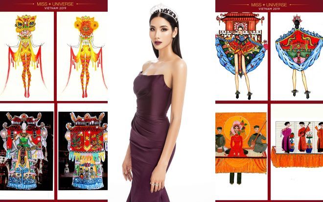 Múa rối, múa lân, ca trù bỗng trở thành nguồn cảm hứng bất tận cho quốc phục của Hoàng Thuỳ tại Miss Universe 2019