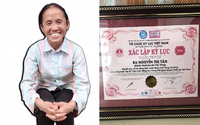Kênh Youtube 'Bà Tân Vlog' được cấp bằng xác nhận kỷ lục Việt Nam