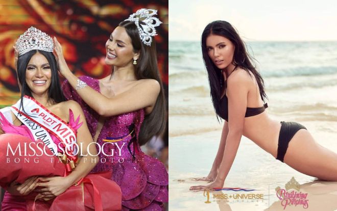 Tân Hoa hậu Hoàn vũ Philippines đẹp rụng rời, thêm một đá tảng chắn đường Hoàng Thùy khiến fan lo sốt vó