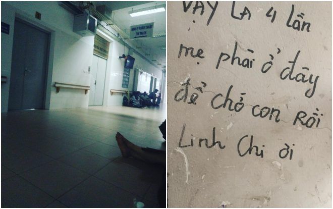 Vào viện chăm em trai bệnh, cô gái bắt gặp những dòng chữ viết vội trên hành lang khiến ai nấy phải rơi nước mắt