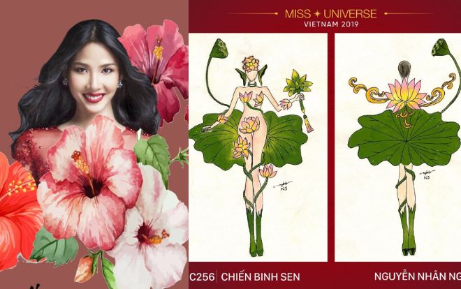 Lấy hoa sen che vùng nhạy cảm, trang phục dân tộc dành cho Hoàng Thùy bị phản đối kịch liệt