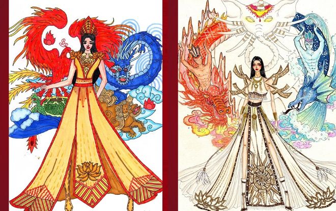 Trang phục dân tộc gây bão 'Sơn Tinh Thủy Tinh' xuất hiện phiên bản song sinh nhưng số phận thì hoàn toàn trái ngược