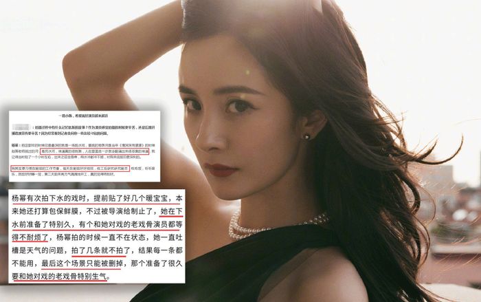 Dương Mịch vì một cảnh quay dưới nước mà chọc giận diễn viên lâu năm?