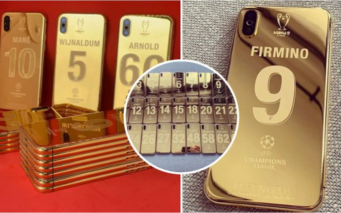 Sướng như HLV và dàn cầu thủ Liverpool: Được tặng tổng cộng 28 chiếc iPhone X mạ vàng 24K