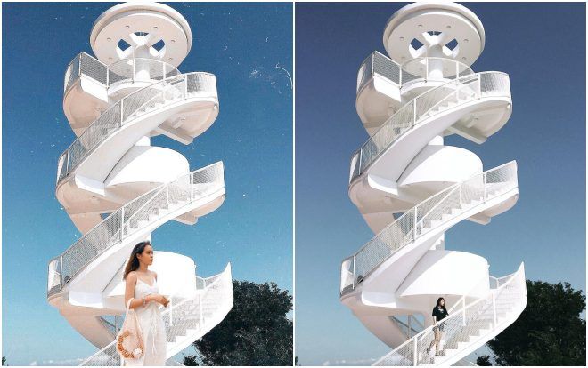Nha Trang xuất hiện cầu thang xoắn trắng muốt, hứa hẹn trở thành 'bậc thang lên thiên đường sống ảo' của giới trẻ